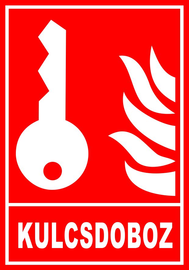 Kulcsdoboz piktogram tábla matrica