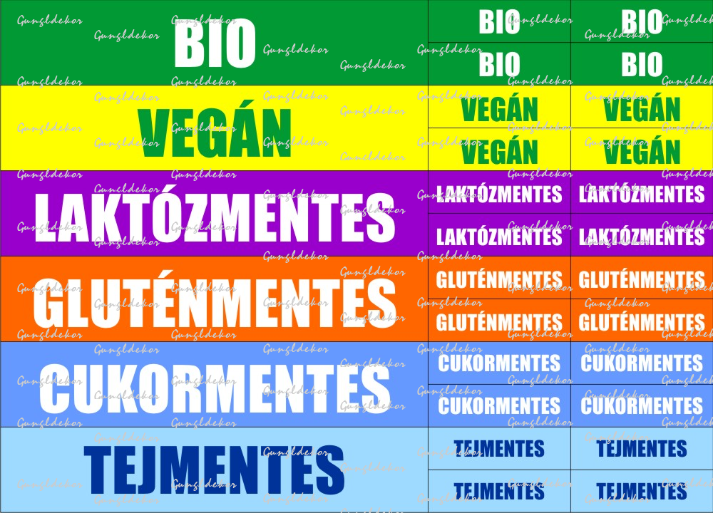 Mentes Bio Vegán termék polc jelölő címke matrica csomagban