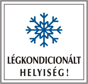 Légkondicionált helyiség piktogramos kismatrica