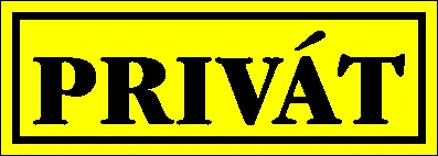 Privát felirat tábla matrica