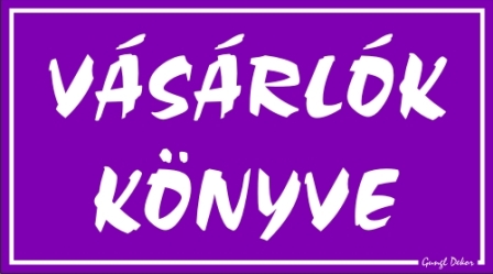 Vásárlók könyve tábla matrica