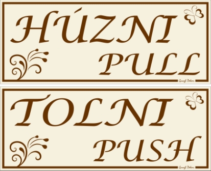 Kreatív Húzni (Pull) - Tolni (Push) lepkés matrica