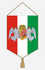 Magyar címeres angyalos autós zászló