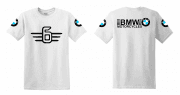 BMW 6 motorcycles férfi póló motoros T-shirt fehér