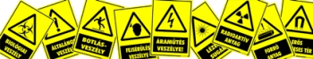 Figyelmeztető jelzések (sárga alapon)