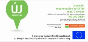 Új Széchenyi Terv ( ÚSZT ) projekt táblák