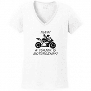 Igen A csajok is motoroznak egyedi grafikás női póló