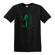 Zöld íjász egyedi grafikás férfi póló