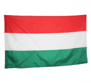 Magyar zászló bújtatóval szalaggal 90x150cm