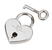 Szerelemlakat kulccsal (krómos) egyedi gravírozott szöveggel