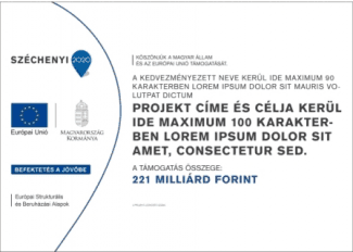 Széchenyi 2020 - D típusú emlékeztető projekt tábla matrica