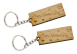 Szivecskés valentin napos biléta egyedi felirattal kulcstartó lánccal és karikával ellátva 2db-os gravírozott bükkfa kivitelben