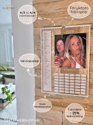 Falinaptár A3-es írható teendő sávokkal