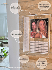 Falinaptár A3-es írható teendő sávokkal