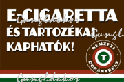 Nemzeti dohánybolt E-cigaretta és tartozékai kaphatók! Tábla matrica