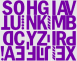 10 cm-es öntapadós betűcsomag, lila színben
