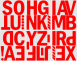 10 cm-es öntapadós betűcsomag, piros színben