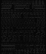 1 cm-es öntapadós betűk, fekete színben
