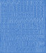 2 cm-es öntapadós betűk, kék színben