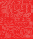 2 cm-es öntapadós betűk, piros színben