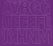 5 cm-es öntapadós betűk ABC első fele, lila színben