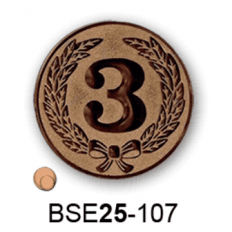Érembetét harmadik helyezés BSE25-107 25mm bronz