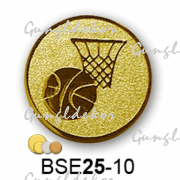Érembetét kosárlabda BSE25-10 25mm arany, ezüst, bronz