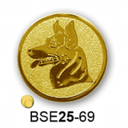 Érembetét kutya eb BSE25-69 25mm arany