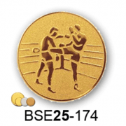 Érembetét küzdősport kick-box thai-box BSE25-174 25mm arany, ezüst, bronz
