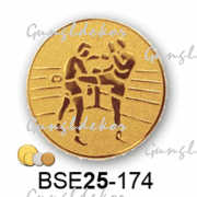 Érembetét küzdősport kick-box thai-box BSE25-174 25mm arany, ezüst, bronz