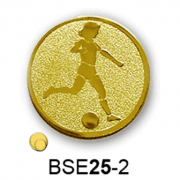 Érembetét labdarúgás foci BSE25-2 25mm arany