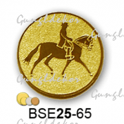 Érembetét ló lovas BSE25-65 25mm arany, ezüst, bronz