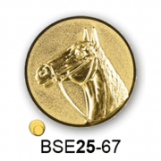 Érembetét ló lovas BSE25-67 25mm arany