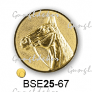 Érembetét ló lovas BSE25-67 25mm arany