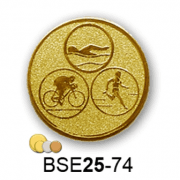 Érembetét triatlon BSE25-74 25mm arany, ezüst, bronz