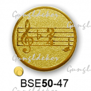 Érembetét zene kotta ének hangjegy BSE50-47 50mm arany