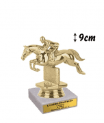 Figura lovas lóugratás ló márványtalppal gravírtáblával 9cm FSE4006