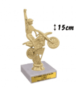 Figura motocross motorverseny motorkerékpár márványtalppal gravírtáblával 15cm FSE-180