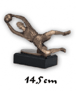 Trófea labdarúgás foci kapus  gravírozott táblával 14,5cm TRSE-863