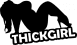 Duci csaj (Thickgirl)2 db plottervágott autós matrica applikáló fóliával