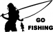 Go fishing horgászos csaj 2 db plottervágott autós matrica applikáló fóliával