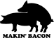 Makin bacon malackodás 2 db plottervágott autós matrica applikáló fóliával