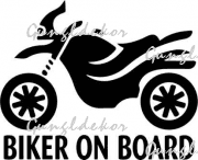 Biker on board túramotor 2 db plottervágott autós matrica applikáló fóliával