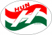 Ovális H betűs matrica színes zászlóval HUN felirattal