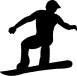 Snowboardos 2db plottervágott autós matrica applikáló fóliával