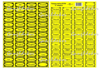 Fűszeres matrica teljes csomag Fűszerek jelölő címke 2 lapon (normál ...