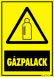 Gázpalack figyelmeztető tábla matrica