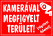 Kamerával megfigyelt terület! (rögzített felvétel) tábla matrica