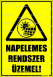 Napelemes rendszer üzemel tábla matrica