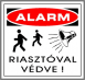 Riasztóval védve alarm kis matrica